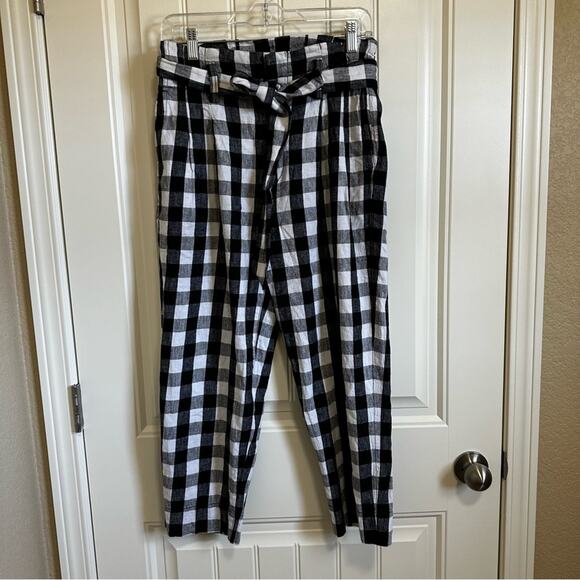 Madewell women’s pants size 2 black and white checkered - Picture 2 of 7